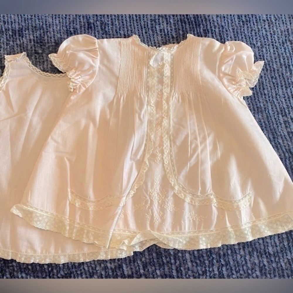 Vintage Infant Embroidered Dress Circa 1981